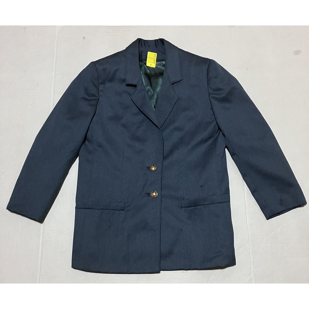 Salzburg Women Gray Shoulder Pad Blazer Jacket Size 12 (look Measurements)